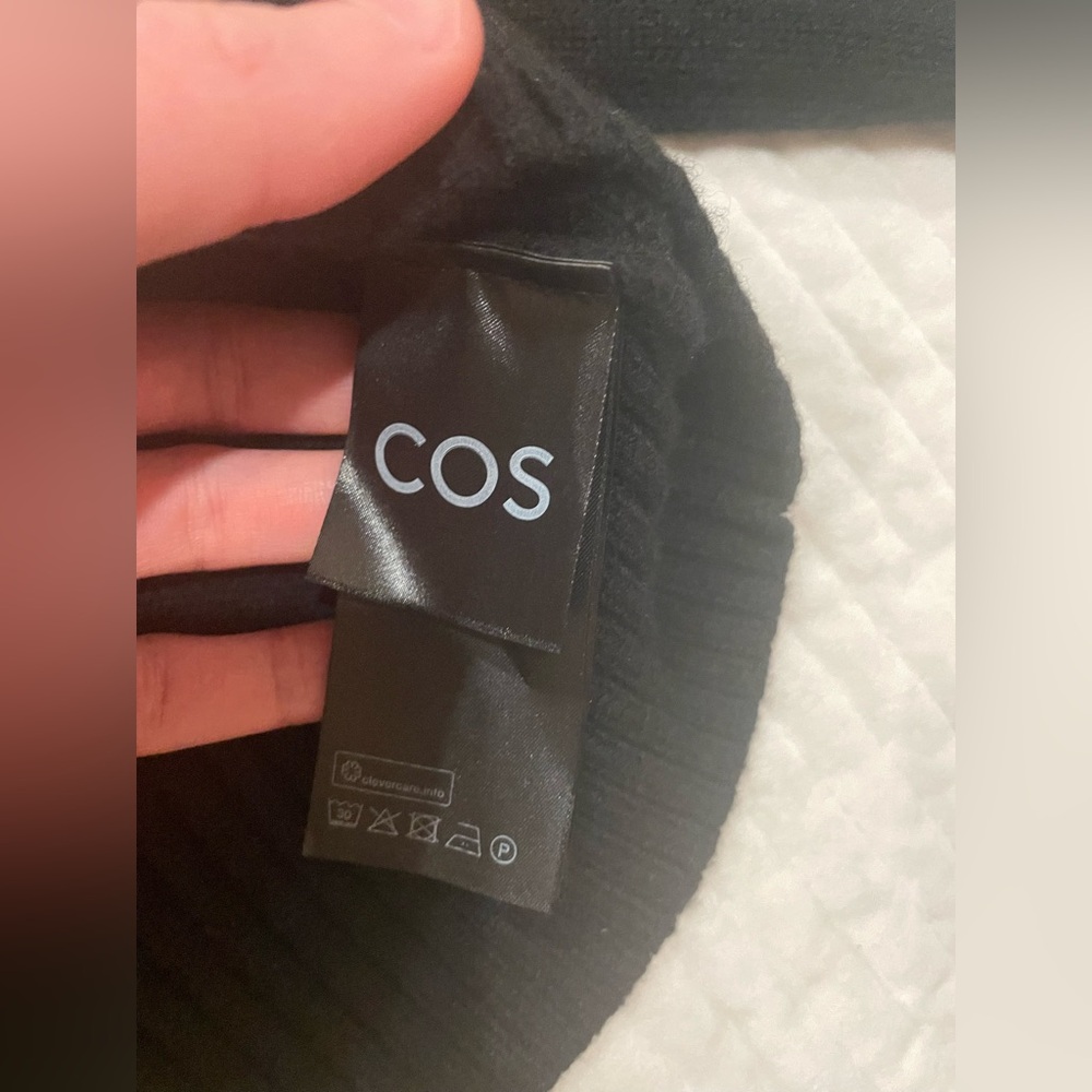 COS Black Cardigan Sweater with Blouson Sleeves NWOT - Picture 11 of 13